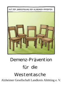 Werbung für Veranstaltung Humorvoller Workshop "Demenzprävention für die Westentasche"