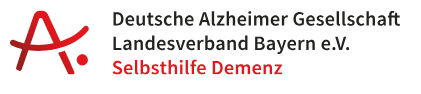 Logo der Deutschen Alzheimer Gesellschaft Landesverband Bayern e. V. Selbsthilfe Demenz. Mit Klick auf das Bild gelangt man zur Homepage https://www.alzheimer-bayern.de/