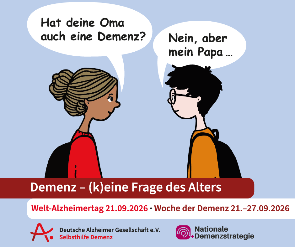 Zwei Kinder. Eines fragt das andere: Hat deine Oma Demenz? Das andere antwortet: Nein. Aber mein Papa.